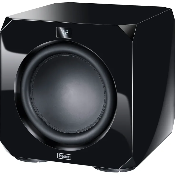 Magnat Omega CS 12, schwarz - leistungsstarker Aktiv-Subwoofer für tiefe und präzise Bässe für Heimkino und Musik schwarz 