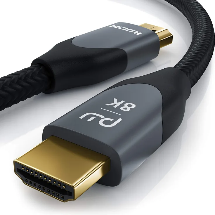 CSL - 8k HDMI Kabel 2.1 3 Meter - 8K 60Hz 4K 120Hz mit DSC - HDMI 2.1 2.0a 2.0b - 3D - Highspeed Ethernet - HDTV - UHD II - Dynamic HDR-10+ - eARC - Variable Refresh Rate VRR - Dolby Vision