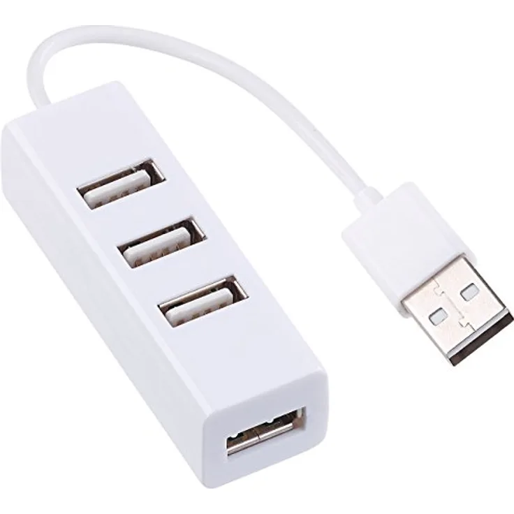 Xystec Micro USB Hub Superkompakter USB-2.0-Hub mit 4 Ports