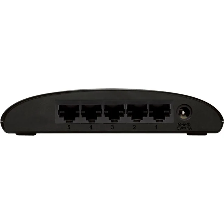 D-Link DES-1005D 5-Port Layer2 Fast Ethernet Switch Kunststoff (10-100 Mbit-s, automatische Geschwindigkeits- und Duplexanpassung, lüfterlos)