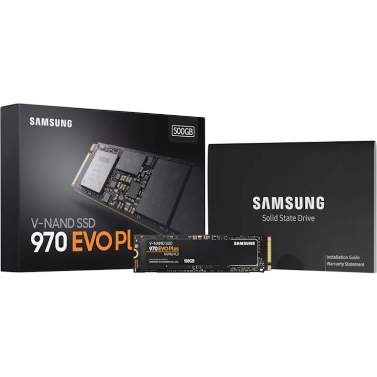 Samsung 970 EVO Plus MZ-V75S500BW - Solid-State-Disk - verschlüsselt - 500 GB - intern - M.2 2280 - PCI Express 3.0 x4 (NVMe) - Puffer: 512 MB - 256-Bit-AES - TCG Opal Encryption (MZ-V7S500BW) – Bild 6