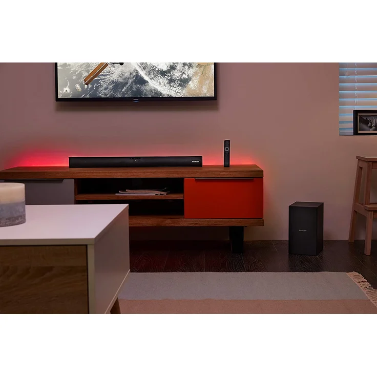 Sharp HT-SBW182 2.1 Soundbar mit Subwoofer, kabellos, geeignet für TV, schwarz – Bild 12