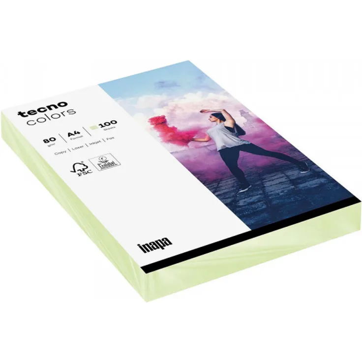 tecno Kopierpapier colors hellgrün DIN A4 80 g-qm 100 Blatt