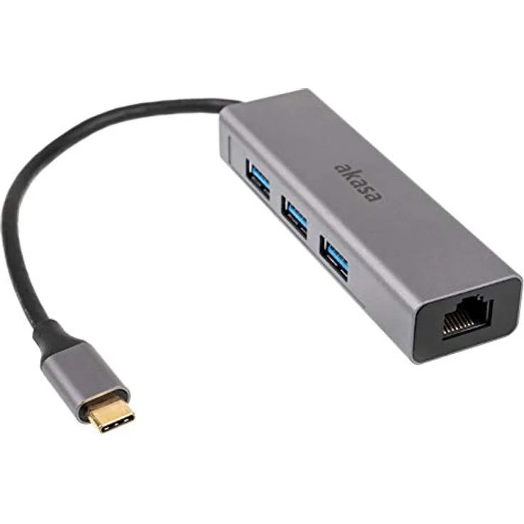 USB Typ C 4-In-1 Hub mit Ethernet (AK-CBCA20-18BK)