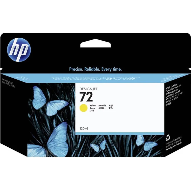 Inkjet-Patrone, Inhalt 130ml, Nr. HP72, gelb