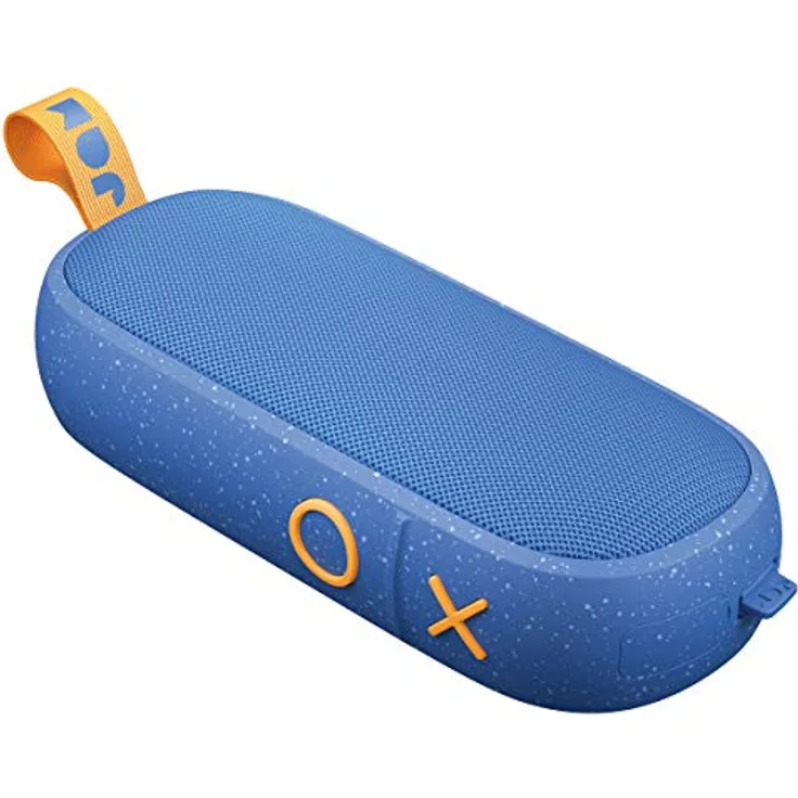 Jam Hang Around, Koppelbarer bluetooth Lautsprecher, 30m BT Radius, Mikrofon, 20 Std. Akkulaufzeit, wasserdicht, staubdicht, sturzsicher IP67 zertifiziert, integriertes USB Kabel, Aux-In, blue