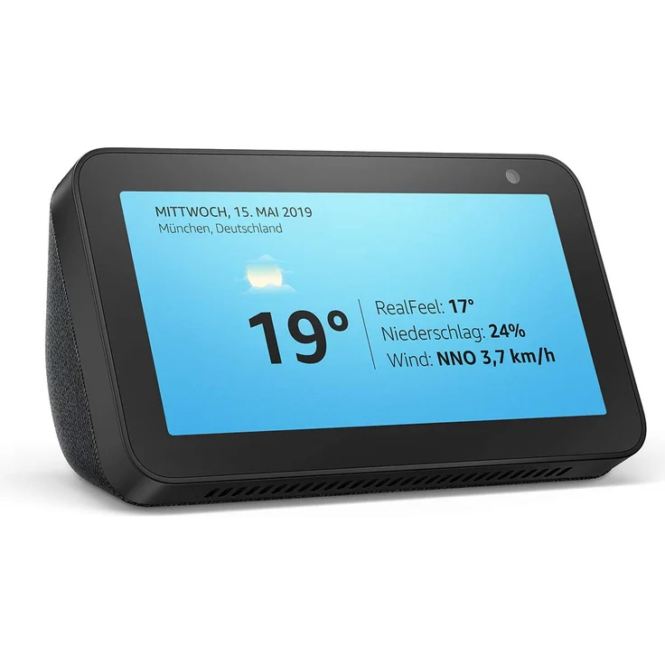 Amazon Echo Show 5 (1. Generation, 2019) Smart Display mit Alexa, durch Alexa in Verbindung bleiben, Anthrazit – Bild 1