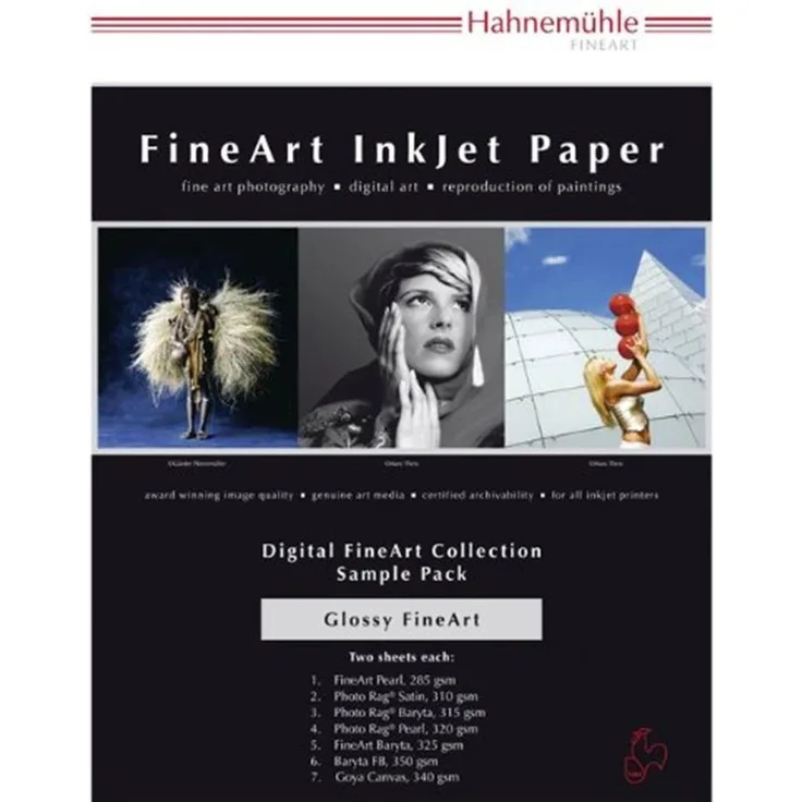 Hahnemühle 10640308 Digital FineArt Samplepack, Glanz, glossy, 210 x 297 mm