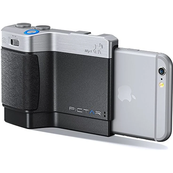 Miggo Grip Photo Pictar One Objektiv für iPhone 4S-5-5S-6-6S-6SE-7 schwarz-silber – Bild 1