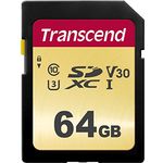 Transcend 64GB SDXC-SDHC 500S Speicherkarte TS64GSDC500S - bis zu 95 MBs lesen und 65 MBs schreiben