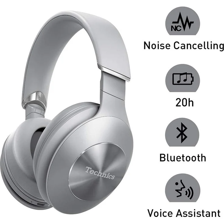 Technics EAH-F70N Noise Cancelling Bluetooth Premium Kopfhörer (High Resolution, Tragesensor, 20h Akku, Quick-Charge) silber – Bild 5
