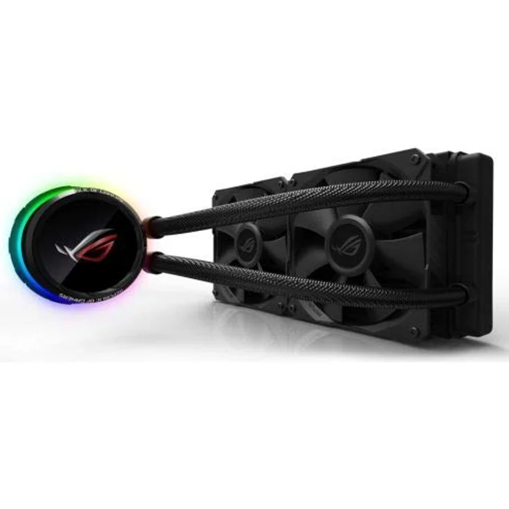 ASUS ROG Ryuo 240 All-in-One CPU-Wasserkühlung (1,77 Zoll OLED Display, Aura Sync RGB, ROG-240 mm-Lüfter) – Bild 1