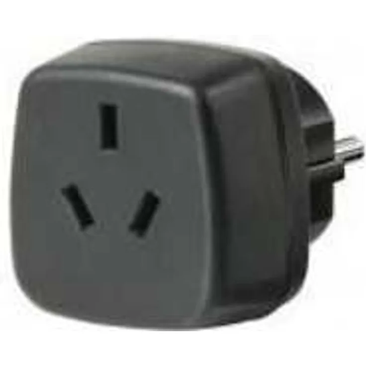Brennenstuhl Reisestecker - Reiseadapter (Reise-Steckdosenadapter für: Euro Steckdose und Australien, China Stecker) schwarz