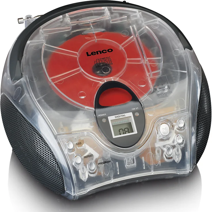 Lenco SCD-24 CD Player, transparent – Bild 3
