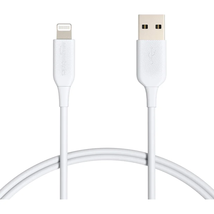 AmazonBasics – Verbindungskabel Lightning auf USB-A, MFi-zertifiziertes Ladekabel für iPhone, weiß, 91,2 cm – Bild 1