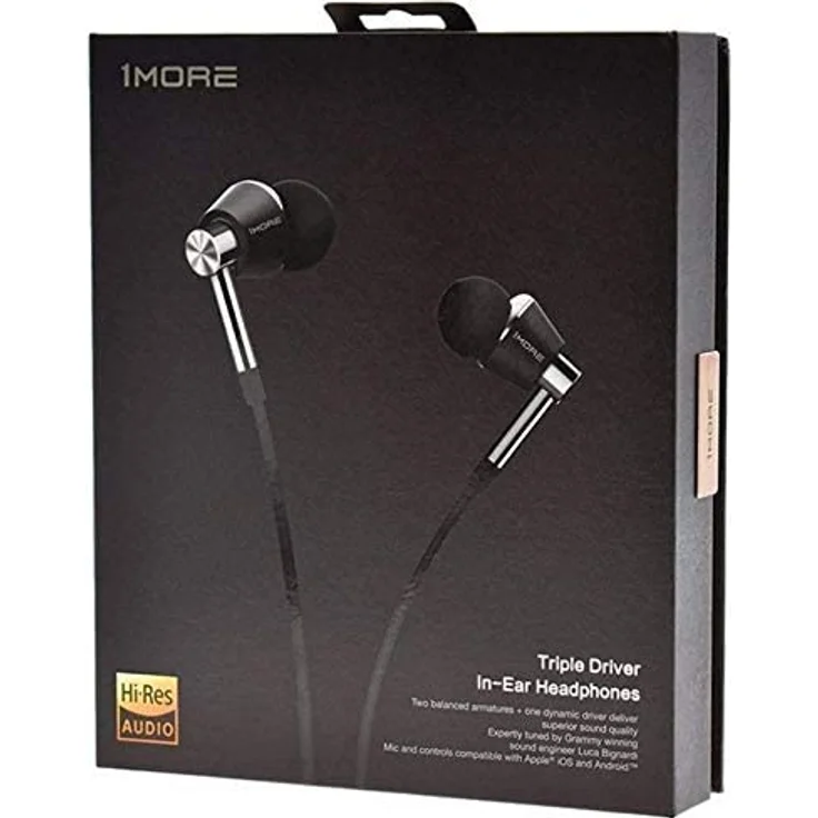 1MORE E1001 Triple Driver, In-ear-Kopfhörer, kabelgebunden, mit Mikrofon, silber – Bild 5