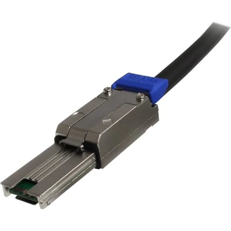 StarTech.com externes Mini SAS Kabel SFF-8088 auf SFF 8088 - Serial Attached SCSI Stecker/Stecker - SCSI - externes Kabel - 4x Shielded Mini MultiLane SAS (SFF-8088), 26-polig - 4x Shielded Mini MultiLane SAS (SFF-8088), 26-polig - 1,0m - Schwarz (ISAS888