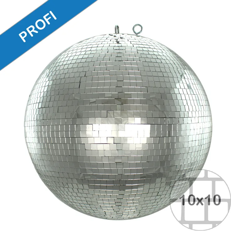 Spiegelkugel 40cm - silber - Safety - Diskokugel Echtglas - 10x10mm Spiegel PROFI