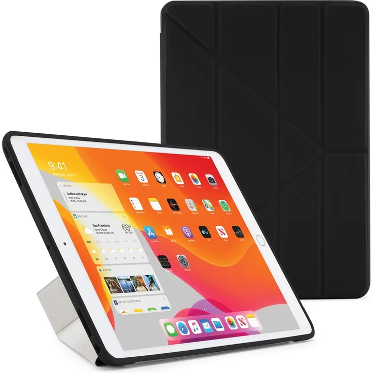Pipetto iPad 7th Generation Hülle 2019 10.2 Zoll TPU | Origami 5-in-1 Smart Cover | Schwarz