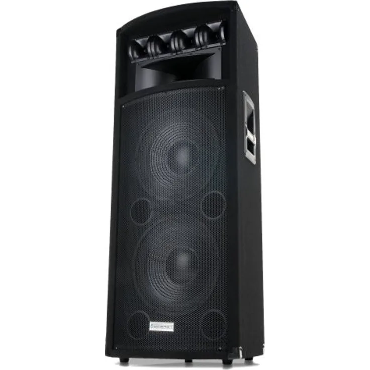 McGrey PowerDJ 2-Etagen DJ PA Lautsprecher Box 2x 30cm (12 ) Subwoofer 800W (Passiv, 2-Wege System, Holzgehäuse)