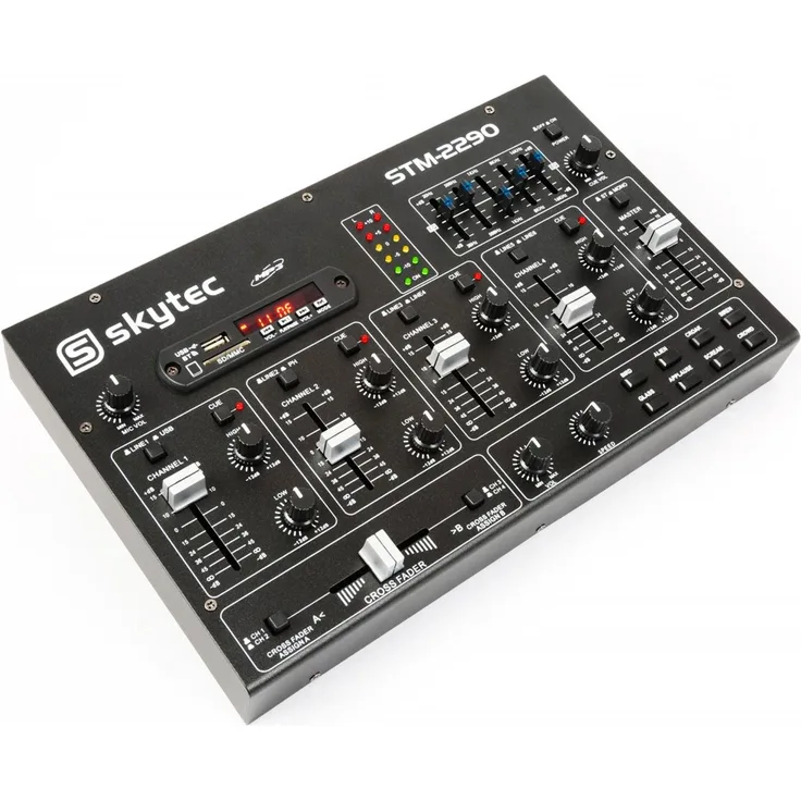 Skytec 172985 6-Kanal Mixer mit Effekten, SD / USB / MP3 / Bluetooth