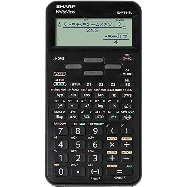 Sharp EL-W531TL BK Wissenschaftlicher Taschenrechner, EL-W531TLB-BK