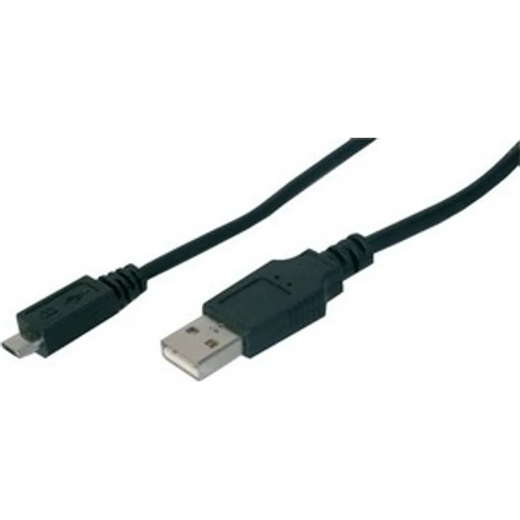 ASSMANN USB 2.0 Anschlusskabel, Typ A Steckder zu Micro B Stecker, 1.8m, Schwarz