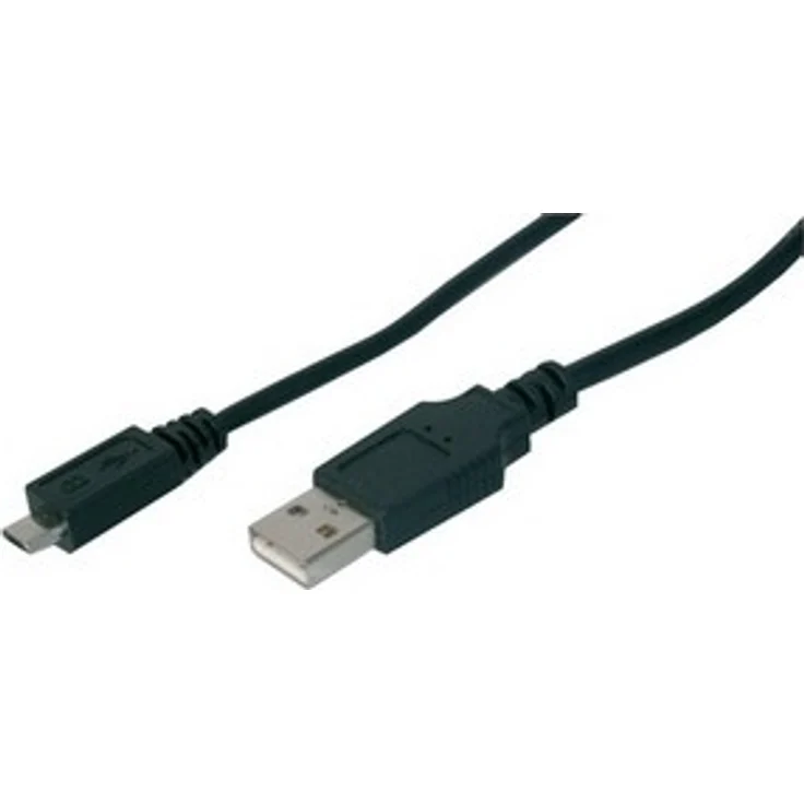 ASSMANN USB 2.0 Anschlusskabel, Typ A Steckder zu Micro B Stecker, 1.8m, Schwarz – Bild 1
