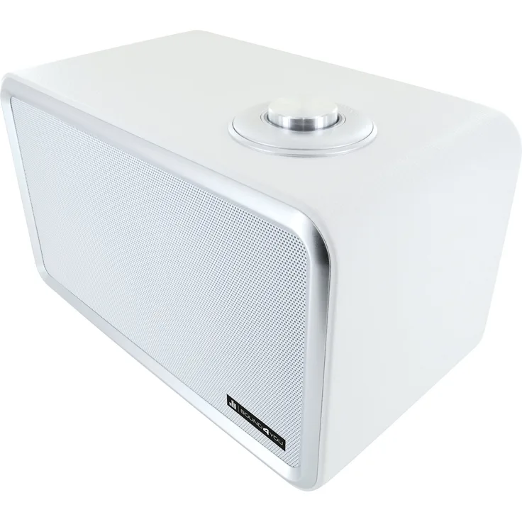 Schwaiger Bluetooth Lautsprecher Retro Design Stereo Speaker TWS Lederoptik weiß