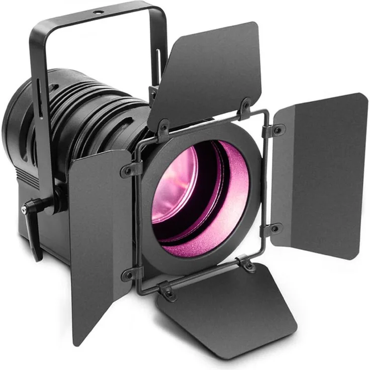 Cameo TS 60 W RGBW Theater-Spot mit Plankonvexlinse und 60W RGBW-LED in schwarzem Gehäuse 