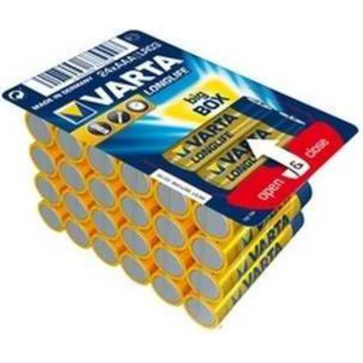 Varta Longlife Batterie (AAA Micro Alkaline Batterien LR03, 24er Pack)