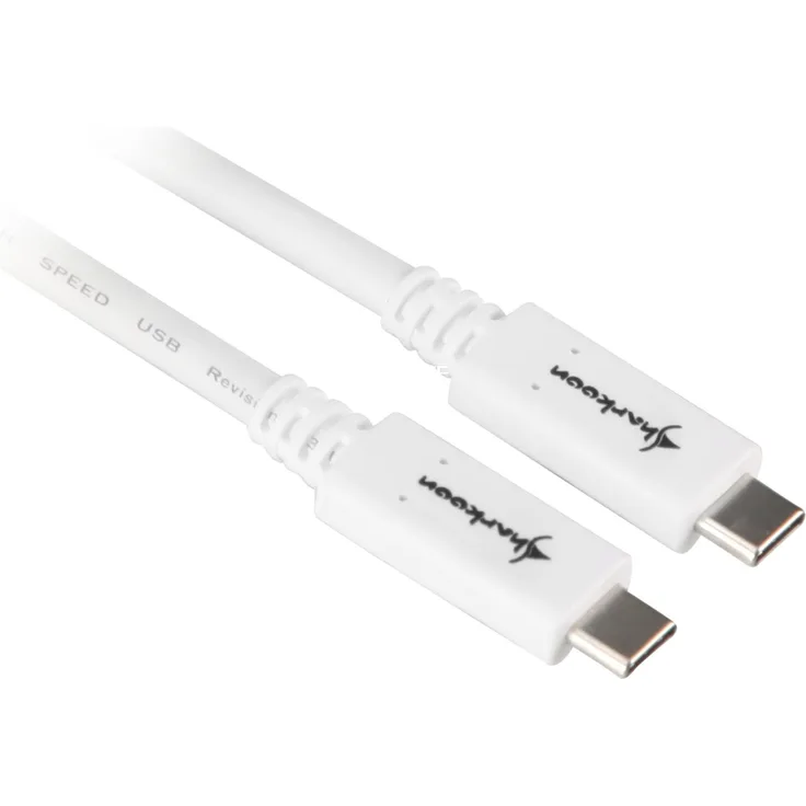 Sharkoon Kabel USB 3.1 (Gen. 2) Stecker C > Stecker C, weiß