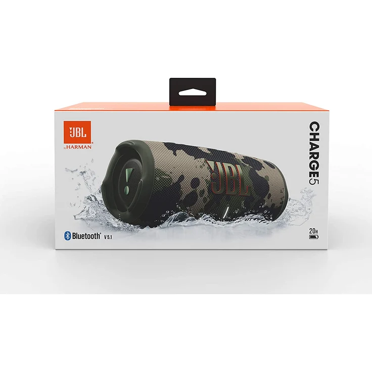 JBL Charge 5 Bluetooth-Lautsprecher mit 20 Stunden Akkulaufzeit, Powerbank, PartyBoost, wasserfest camouflage – Bild 9
