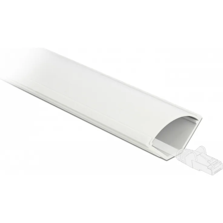Delock Eckkanal selbstklebend 73 x 42 mm - Laenge 1 m weiss