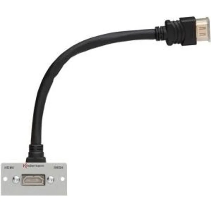 Kindermann HDMI 90°, HDMI, HDMI, Grau, Schwarz, Weiblich/weiblich