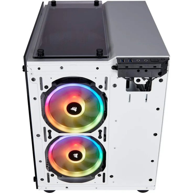 Corsair Crystal 280X RGB PC-Gehäuse (Micro ATX mit gehärtetem Glas), RGB LED, Weiß – Bild 2