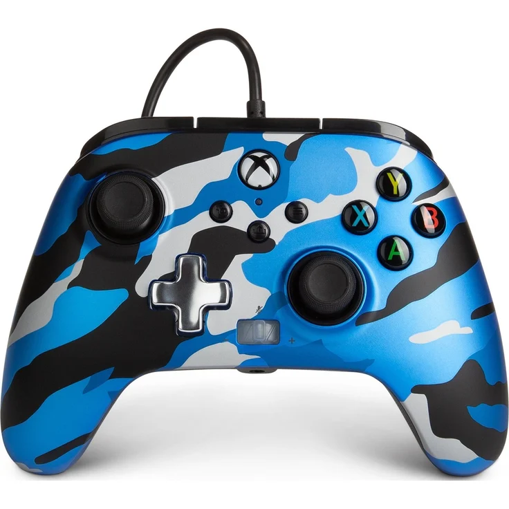 PowerA Enhanced Wired Controller Metallic Blue Camo Blau, Schwarz, Weiß (1518911-01) (PC, Xbox One, Xbox Series) – Bild 1
