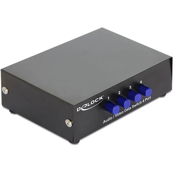 DELOCK Switch 4-port Audio - Video manuell bidirektional