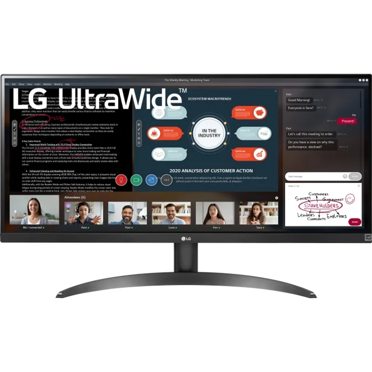LG 29WP500-B - 29 Zoll, UltraWide Full HD (2560 x 1080), IPS-Panel, 75Hz, 5ms, 250cd/m², HDR10 (29WP500-B) – Bild 1