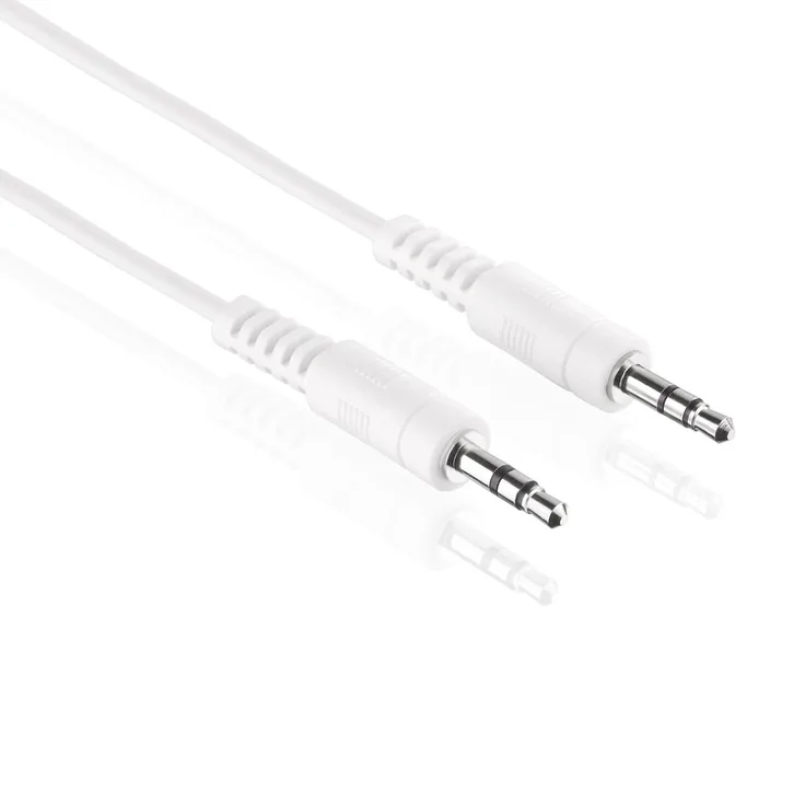 HDSupply LP-AC011-0025 Audio Stereo Verbindungskabel 3,5mm Stecker auf 3,5mm Stecker 0,25m, weiß