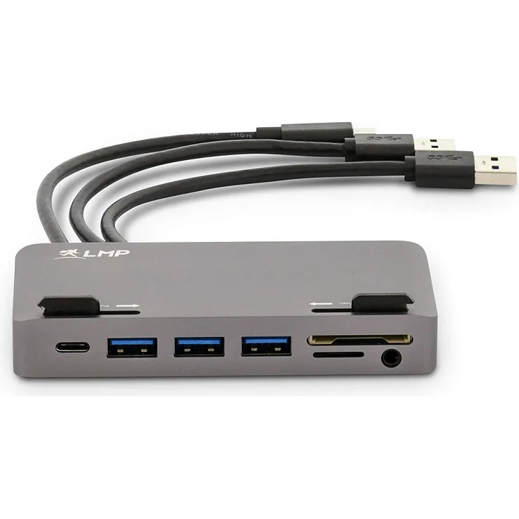 LMP USB-C Attach Dock Pro 4K 10 Port for iMac, Space Gray