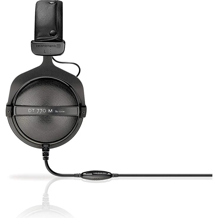 beyerdynamic DT 770 M 80 Ohm Over-Ear-Monitor Kopfhörer in schwarz, Geschlossene Bauweise, kabelgebunden, Lautstärkenregler für Schlagzeuger und Toningenieure FOH – Bild 2