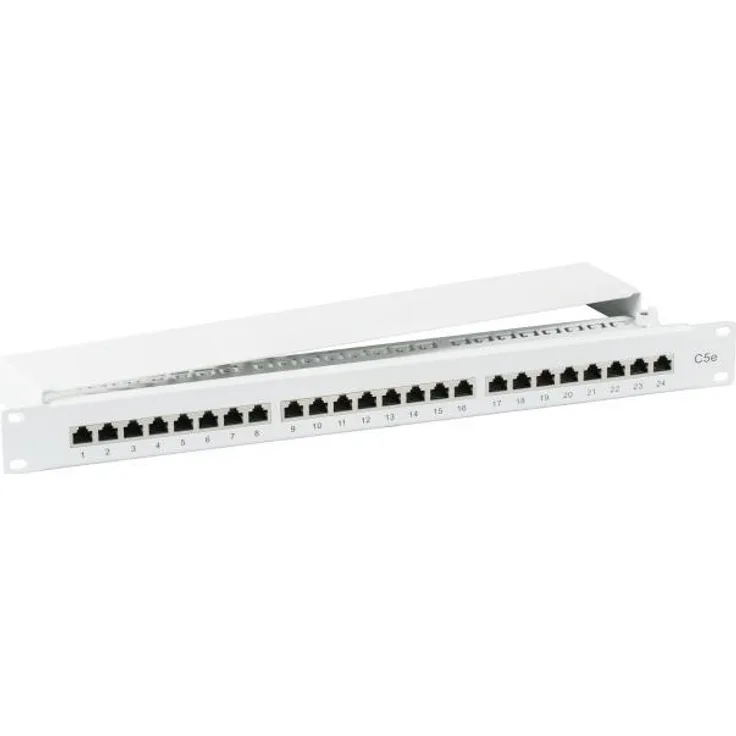 EFB-Elektronik Patchpanel STP 24xRJ45 Cat.5e, 19'' 1HE, RAL7035 grau