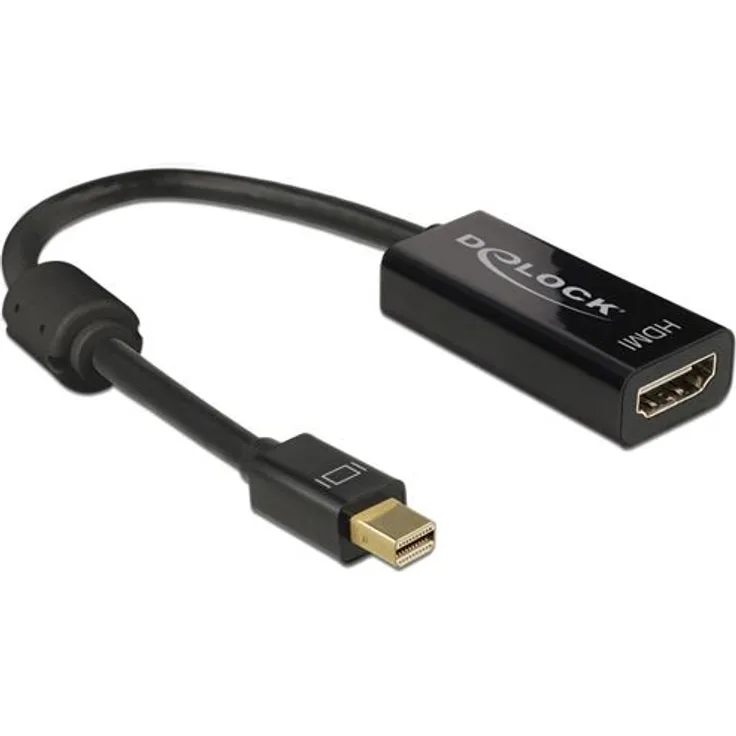 Delock Adapter mini Displayport 1.2 Stecker > HDMI Buchse 4K Passiv schwarz