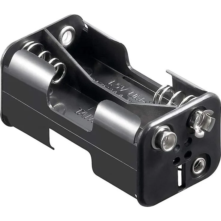 Batteriehalter , 4x Mignon 'AA' mit Druckknopfanschluss