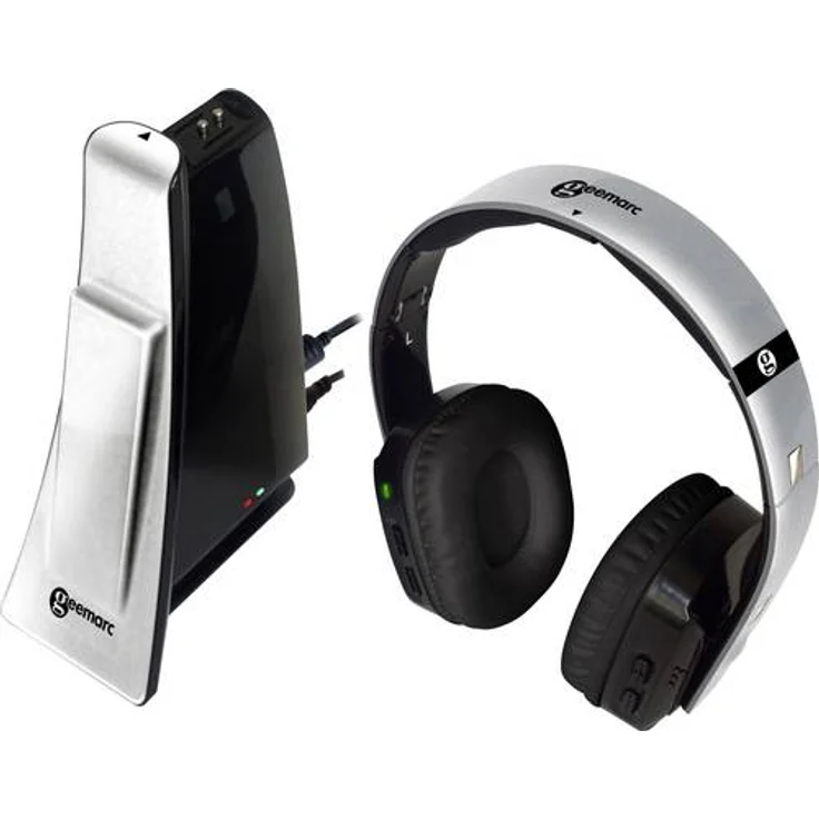Geemarc CL7400 Opti Funkkopfhörer (Ladestation, Over-Ear, mit digitaler 2,4 GHz Übertragung,Lautstärkeregelung direkt am Kopfhörer, TOSLINK) – Bild 1