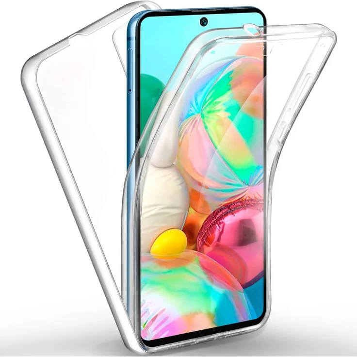 Wisam Samsung Galaxy A71 SM-A715 Full Cover Silikon TPU 360 Grad Transparent