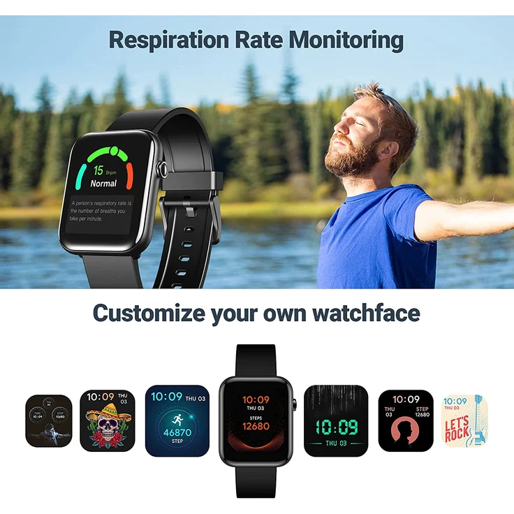 Mobvoi TicWatch Smartwatch Unisex, Einheitsgröße, Raven Black – Bild 5