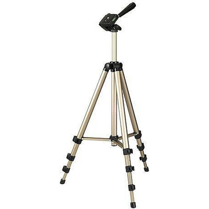 Hama Star 700 Leichtes Einsteiger-Dreibeinstativ mit 3-Wege-Kopf, Star 700 EF Digital 125-3D, champagner – Bild 1