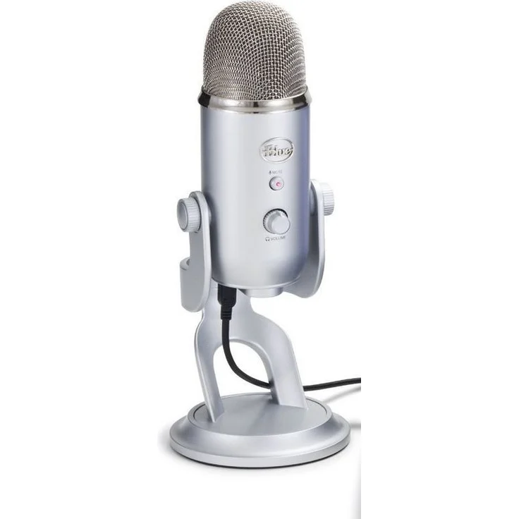 Blue Microphones Yeti USB-Mikrofon für Aufnahme und Streaming auf PC und Mac, verstellbares Stativ, Plug und Play - Silber – Bild 3